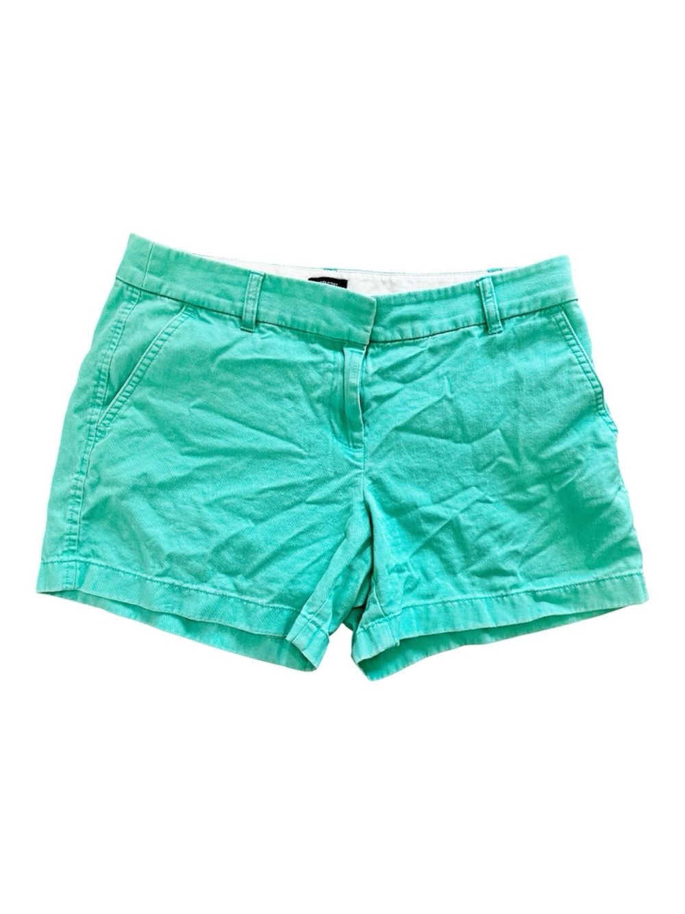 100% Cotton J. Crew Factory Mint Teal Chino Shorts